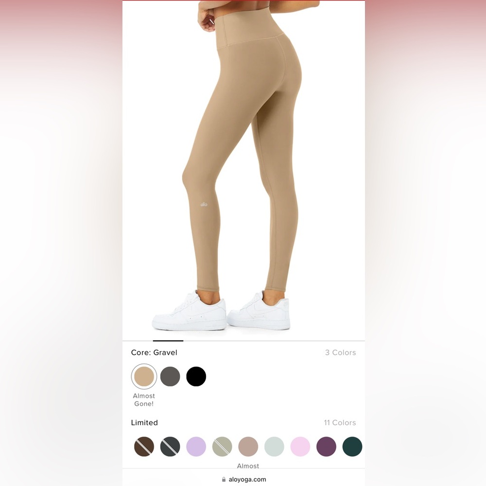 ALO Yoga ~ Limited Edition Stitching Gravel Airlift High-Waisted Leggings - Picture 3 of 11